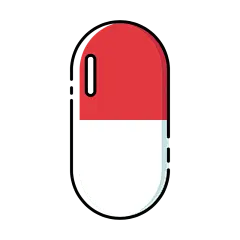 手绘-医疗元素贴纸SVG-胶囊