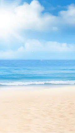夏天通用实景海边沙滩背景图片素材