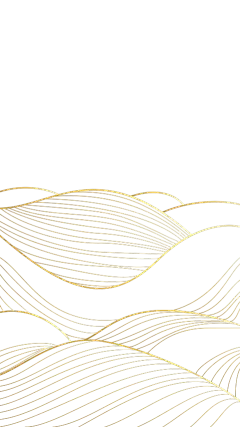纹理系列简约感金色渐变山脉线条元素