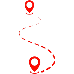 常规内容图标系列简约红色路线地理图标元素