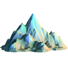3D立体山脉贴纸