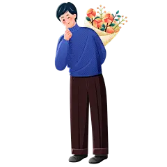 卡通感情人节男人元素贴纸