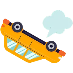 扁平-酒驾交通工具常规贴纸-翻车