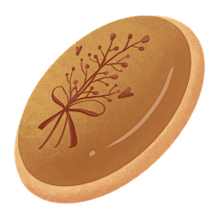 手绘-秋天元素-琥珀