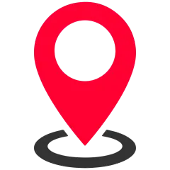 常规内容-图标系列扁平风黑色红色定位图标元素