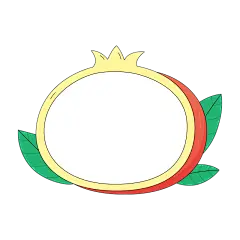 橡皮管风格石榴元素贴纸