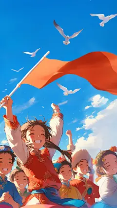 93阅兵式胜利日党政风人物群像庆祝场景背景