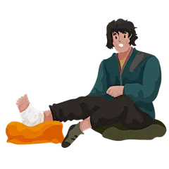 手绘-人物插画贴纸-流浪者3
