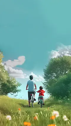 父亲节通用实景亲子互动场景背景图片素材