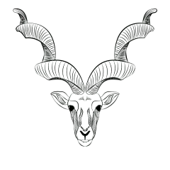 手绘线稿十二星座元素-SVG-摩羯座