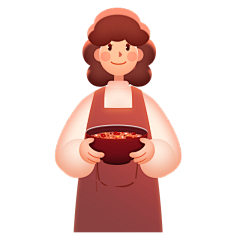 卡通感腊八节女生元素贴纸