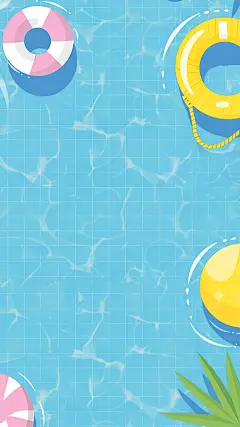 夏天通用插画泳池背景图片素材