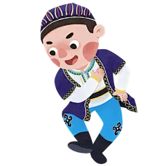 手绘少数民族人物插画9