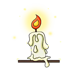 手绘-万圣节氛围节日元素-蜡烛