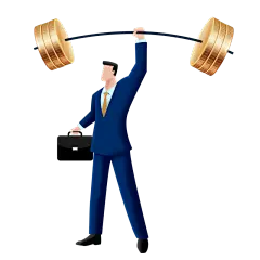 卡通感金融行业人物元素