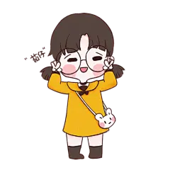 卡通风可爱女孩主题素材