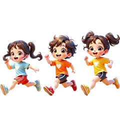 开学季卡通感软3D人物书包元素