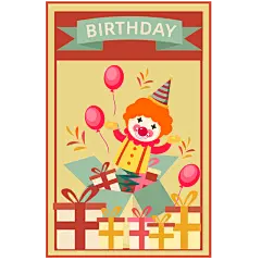 扁平-美式复古生日海报2