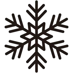 常规内容-图标系列矢量黑色雪花气象天气图标