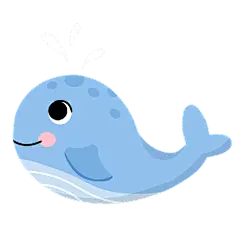 手绘-水族馆元素-鲸鱼