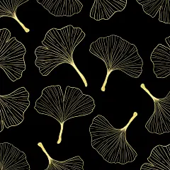 常规通用鎏金银杏叶背景素材