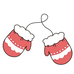 手绘-冬天元素-手套