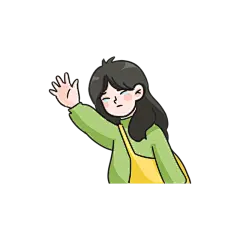 卡通感母亲节女生元素贴纸