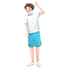 卡通感情人节男性元素贴纸 