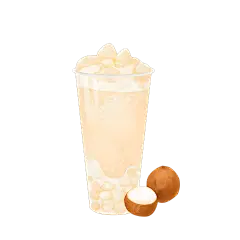 饮品系列写实感椰子奶茶元素