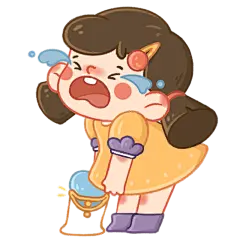 手绘-双十一主题女生人物插画1