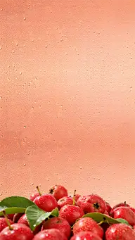 果蔬系列写实风多个山楂浸水渐变背景