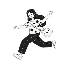 卡通感青年节女生元素贴纸