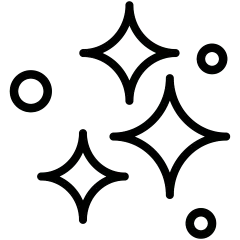 常规内容-图标系列黑色简约风星星圆圈装饰图标