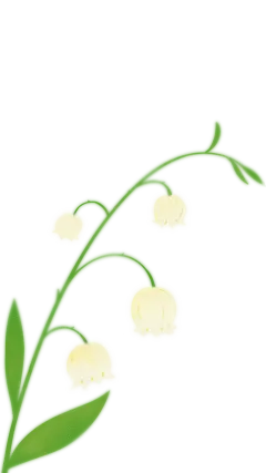 植物系列梦幻感弥散铃兰花元素