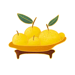 中国风-手绘生水果-梨子