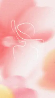 三八妇女节唯美感弥散花女性线条背景