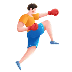 手绘-拳击手运动人物插画3