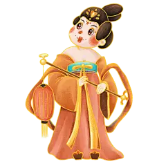 手绘肌理-世界微笑日夸张胖胖人物