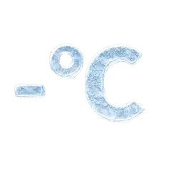 常规写实风透明冰块文字贴纸