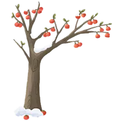 矢量风冬至贴纸