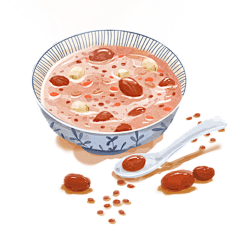 卡通感腊八节腊八粥元素贴纸