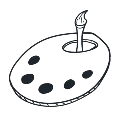 手绘-教师象征装饰元素-绘画板