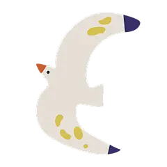 扁平-动物元素贴纸-SVG-海鸥