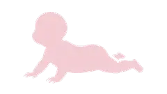 常规内容-图标系列扁平风粉色趴着的小孩图标元素