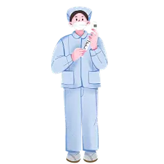 手绘-护士职业元素人物插画贴纸2