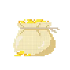 手绘-像素风贴纸套系SVG-钱袋