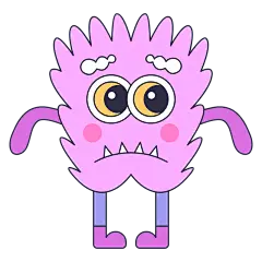 矢量-撞色简笔画创意贴纸