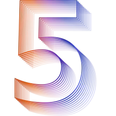 扁平渐变-商务科技风线条数字元素-5