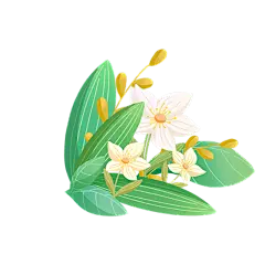 卡通感清明节鲜花元素贴纸