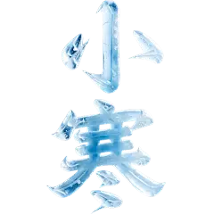 冬季节气实景冰雕艺术字